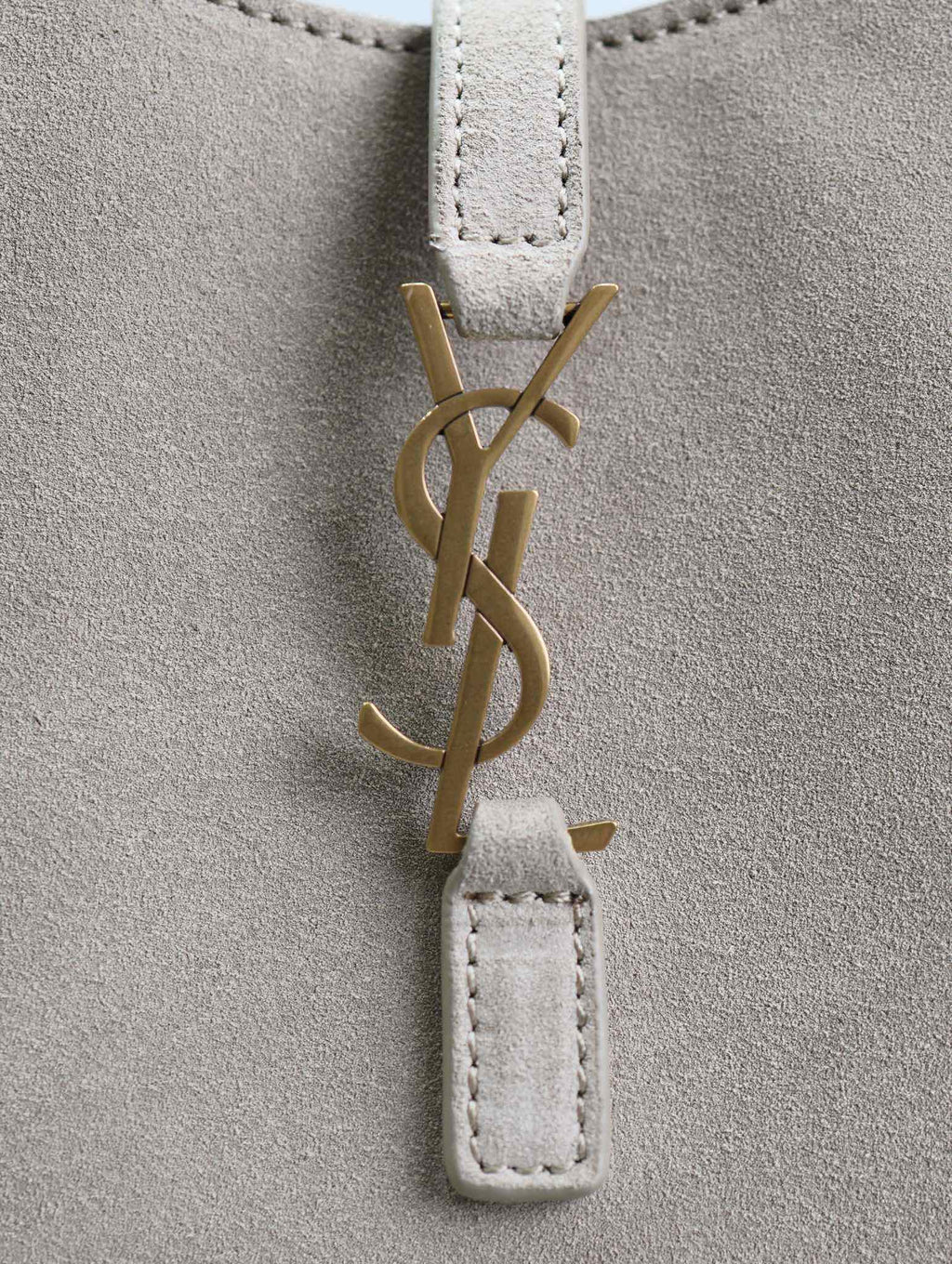 LE 5 À 7 HOBO MINI BAG 18 IN LIGHT BROWN SUEDE COPPER HARDWARE