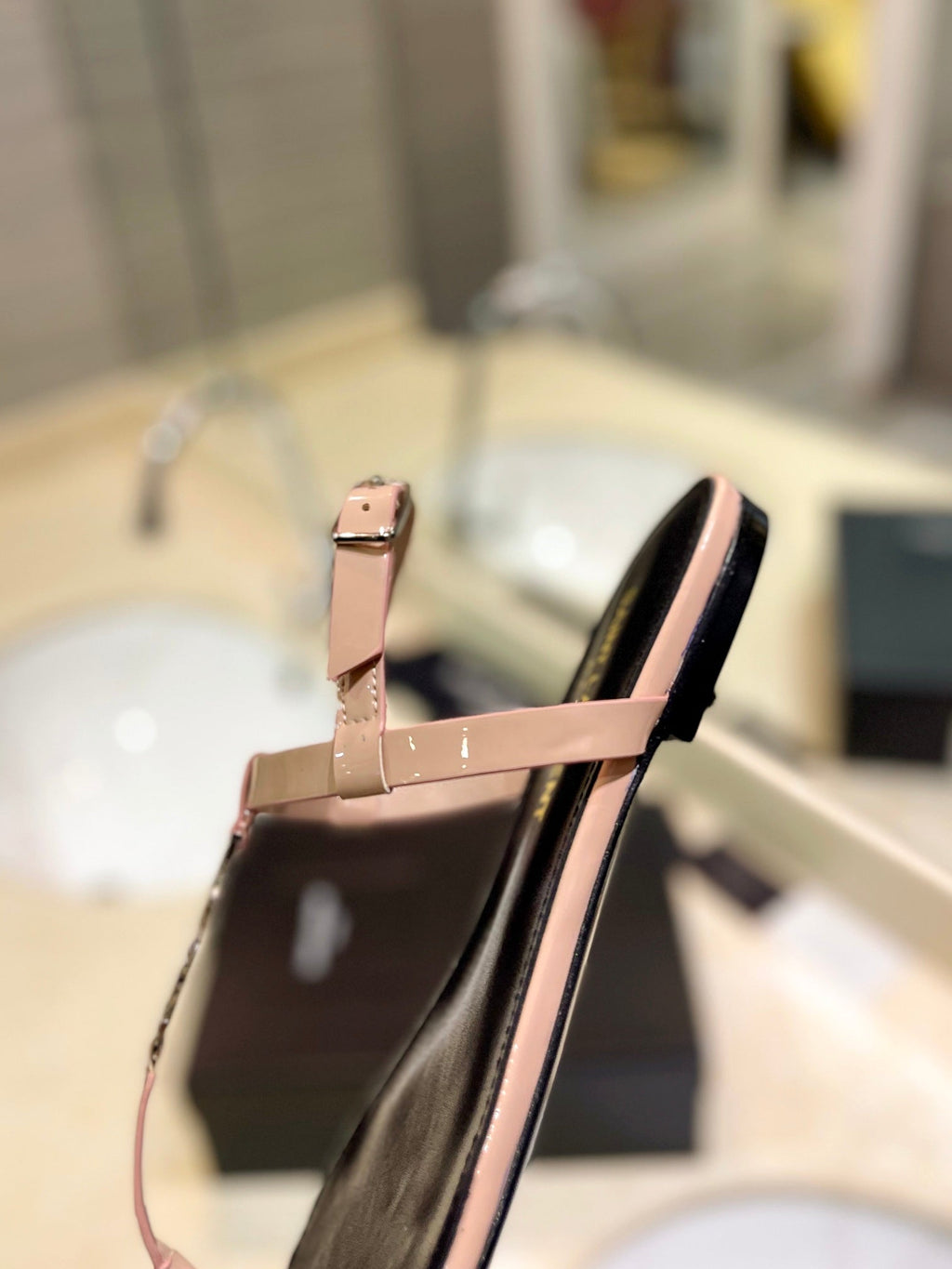 SL CASSANDRA SANDALS TAN POLISHED CALFSKIN