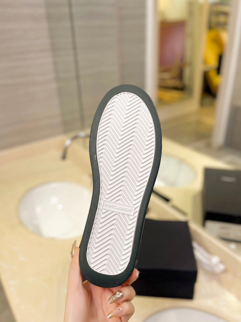 SL SL/61 SNEAKERS DARK GREEN AND WHITE CALFSKIN