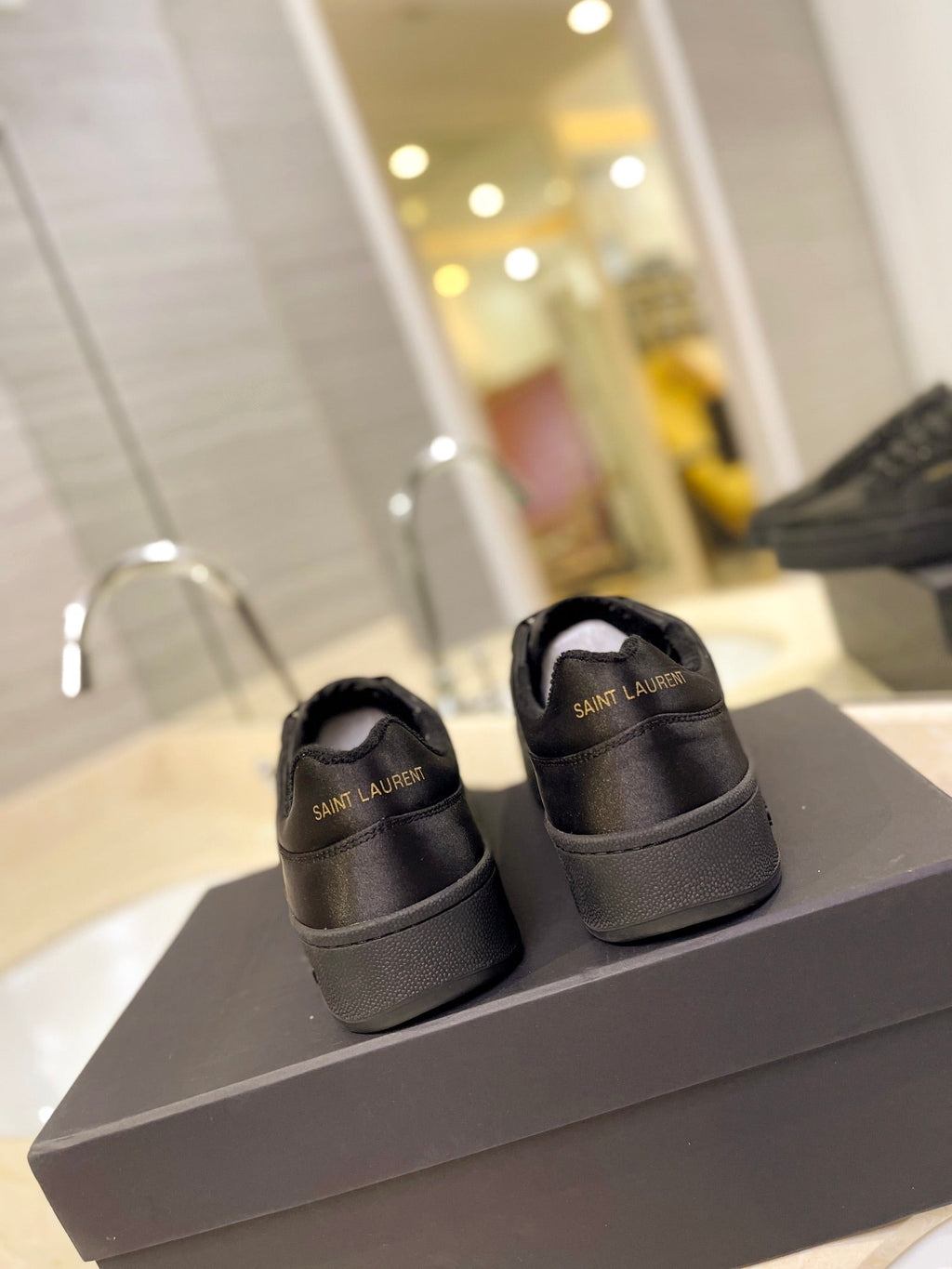 SL SL/61 SNEAKERS BLACK SATIN