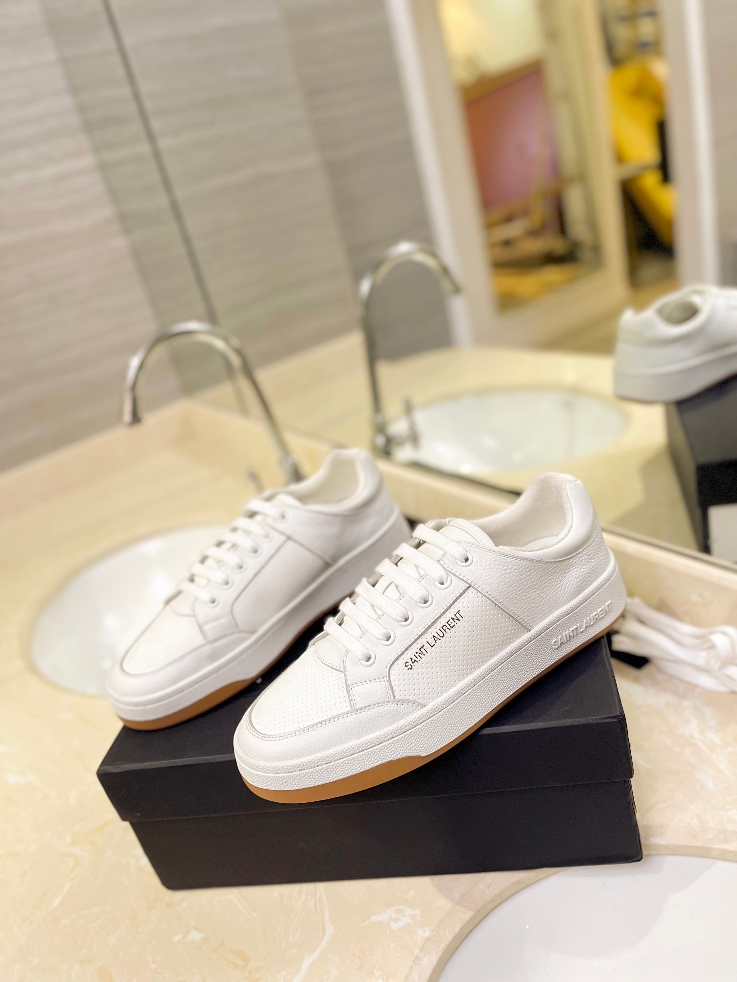 SL SL/61 SNEAKERS WHITE CALFSKIN