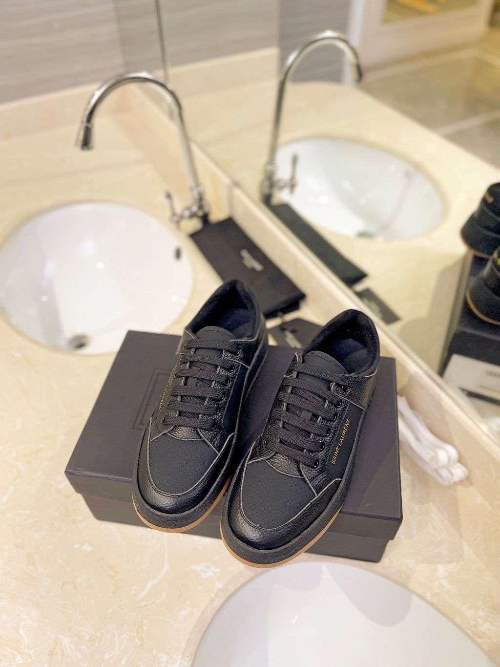 SL SL/61 SNEAKERS BLACK CALFSKIN