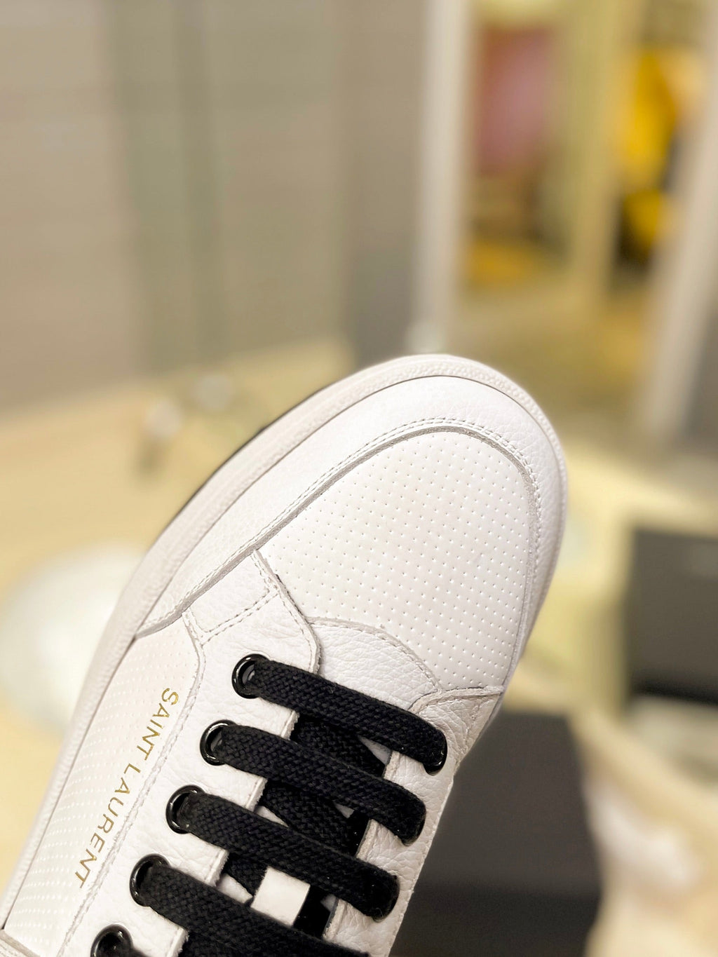 SL SL/61 SNEAKERS WHITE-BLACK LACES CALFSKIN