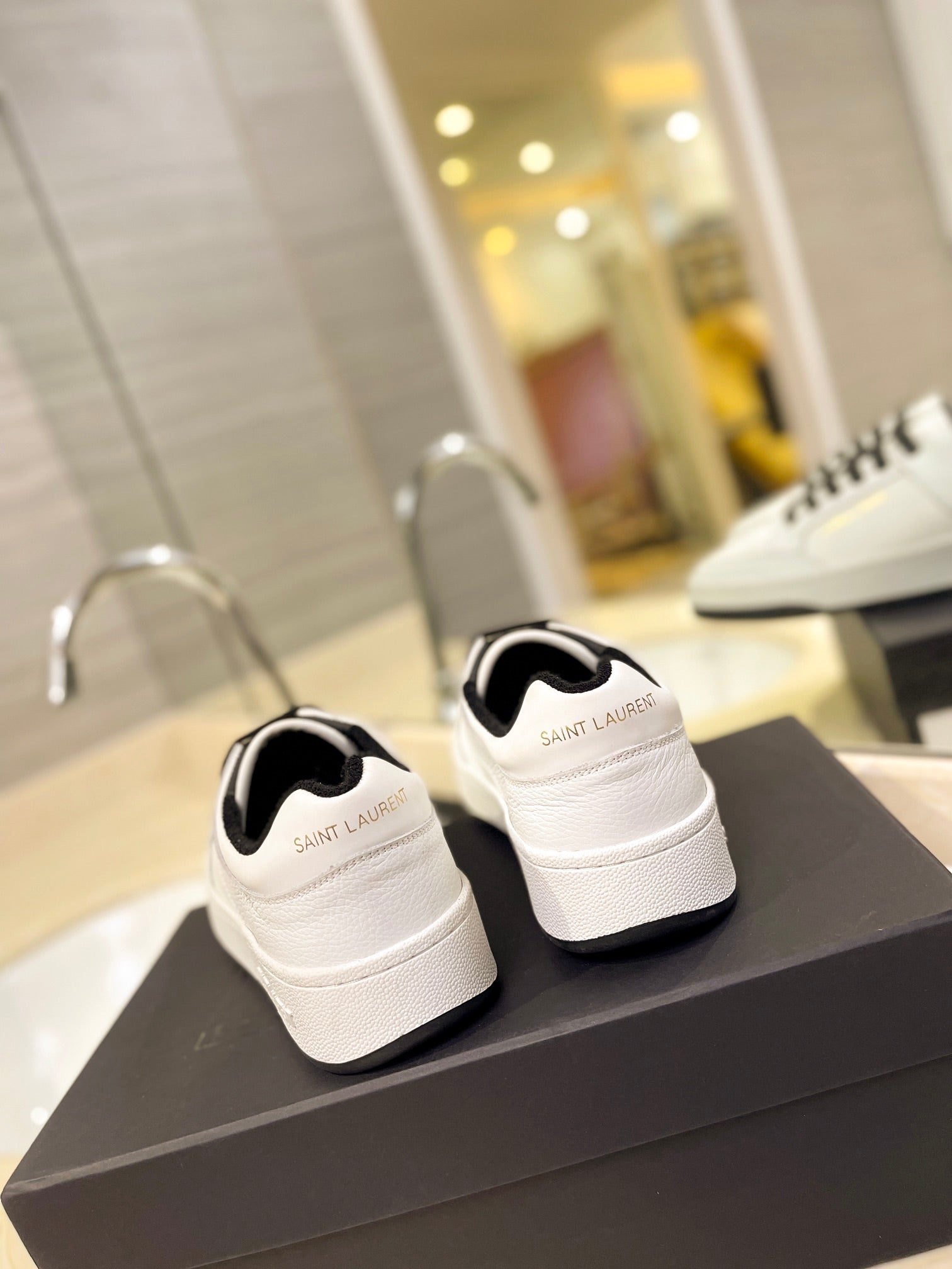 SL SL/61 SNEAKERS WHITE-BLACK LACES CALFSKIN