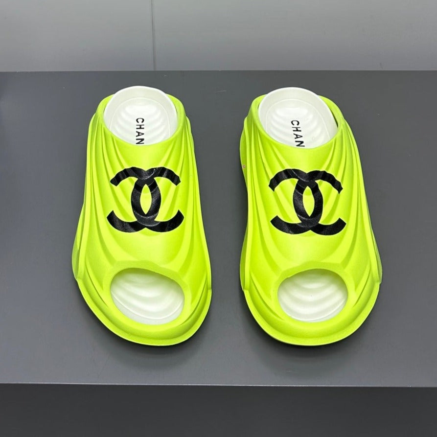 New Double C Foam Lightweight Slippers Boat Lemon Yelllow
