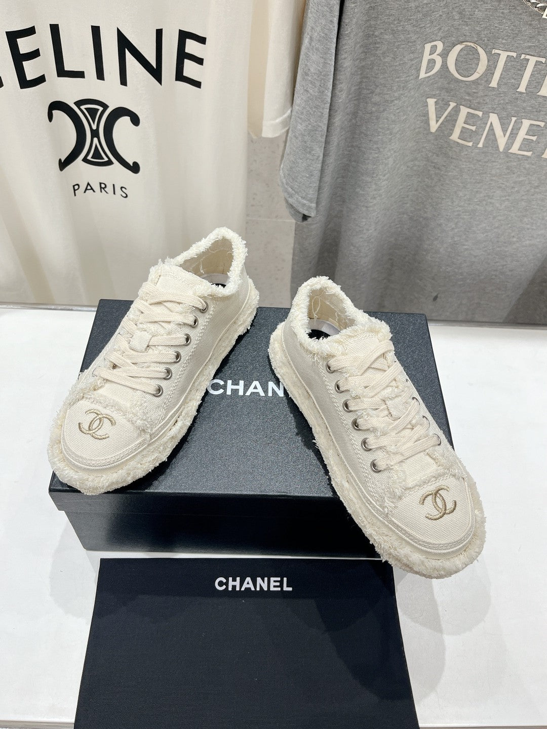 CC SNEAKER WHITE DENIM FABRIC