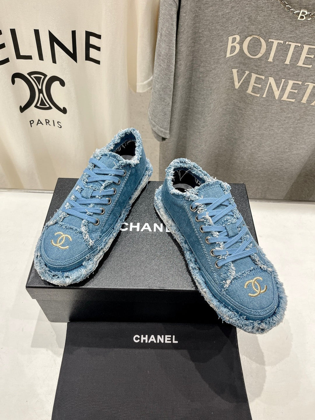 CC SNEAKER SKY BLUE DENIM FABRIC