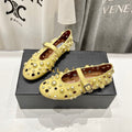 ALAIA PEARL MARY JANE SHOES IN YELLOW CORN LAMBSKIN