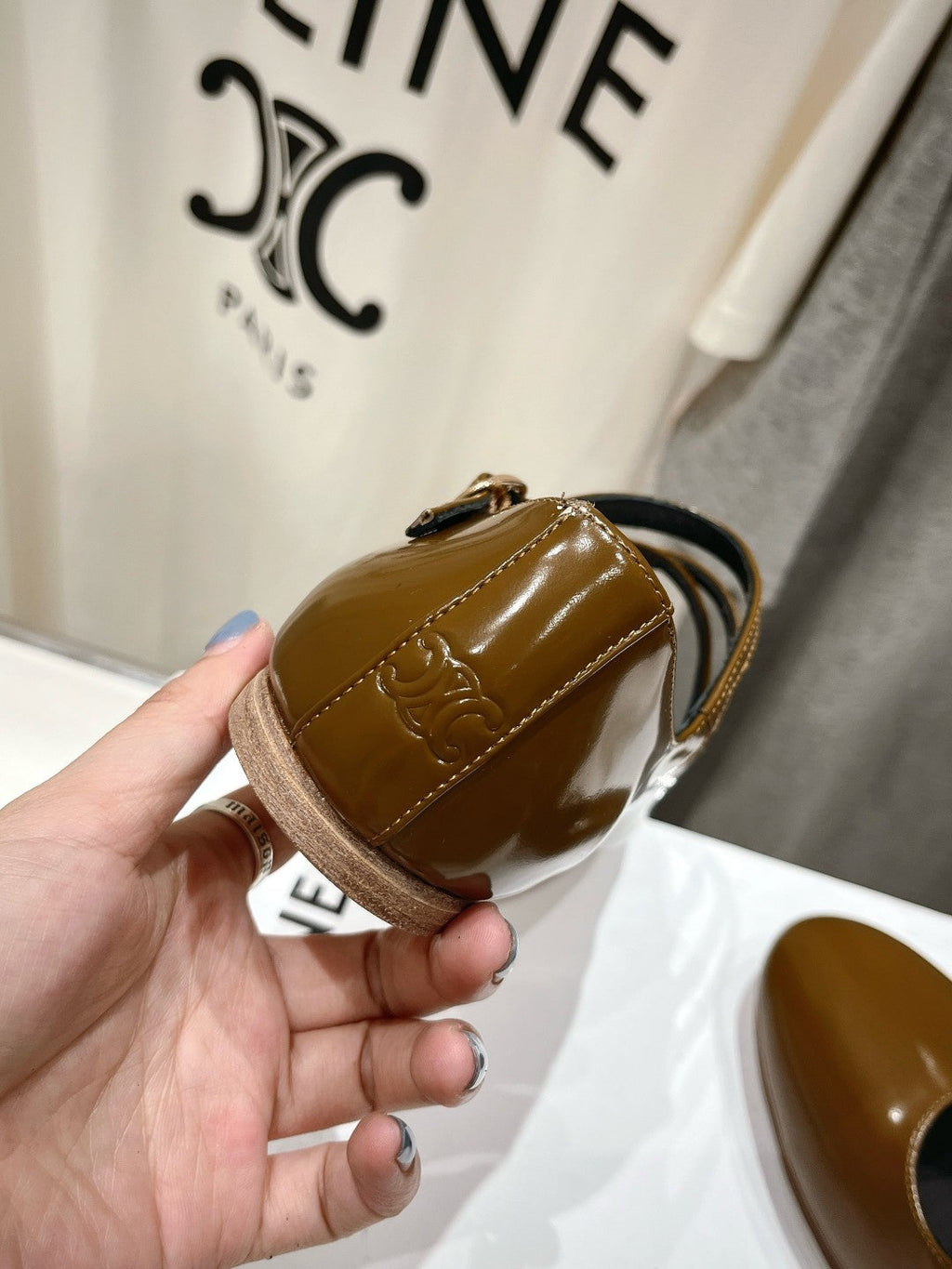 BALLET FLAT WITH CROSSOVER STRAP IN SEPIA BROWN LAMBSKIN