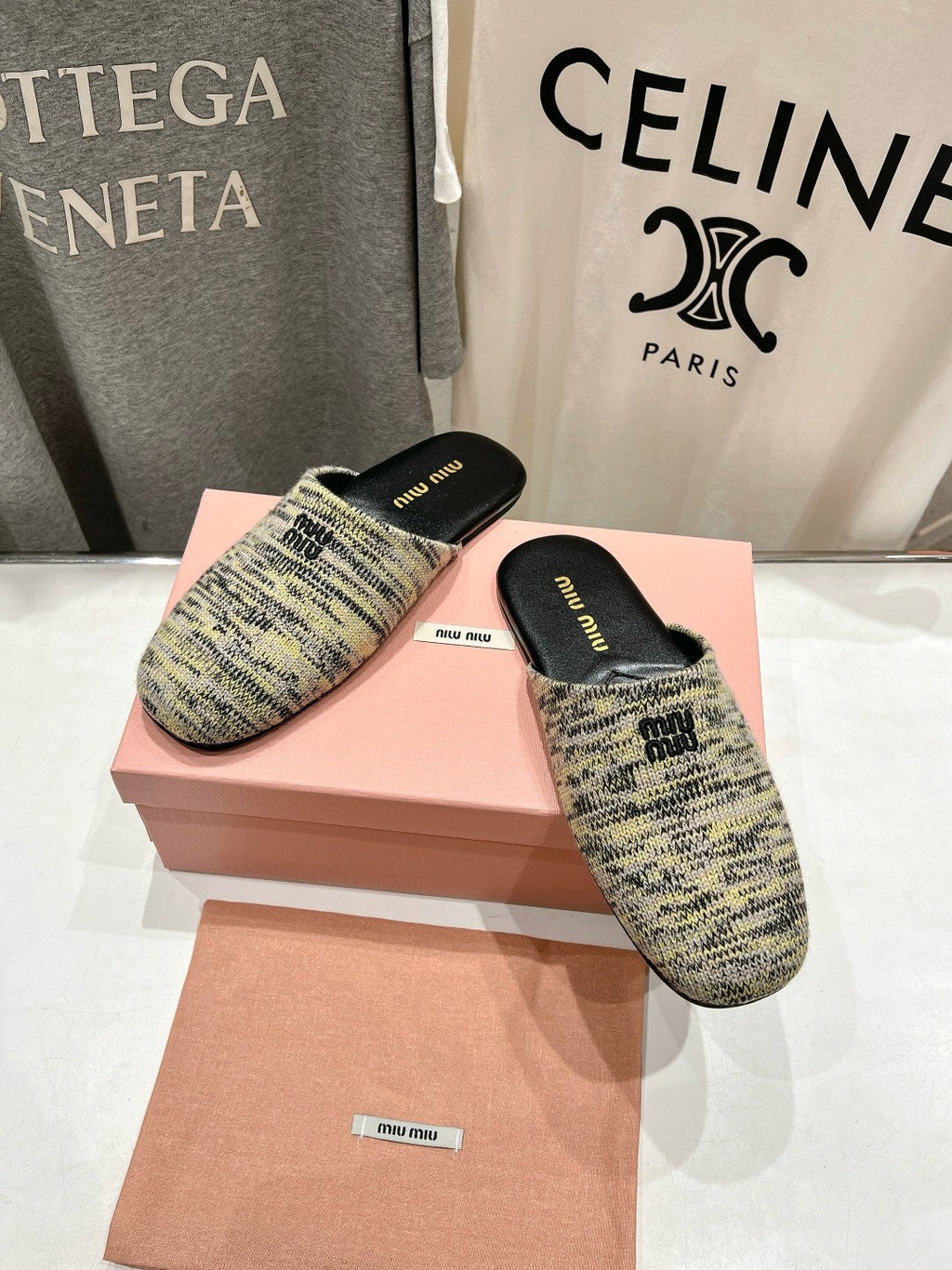 KNITTED MULES IN MULTICOLOR WOOL