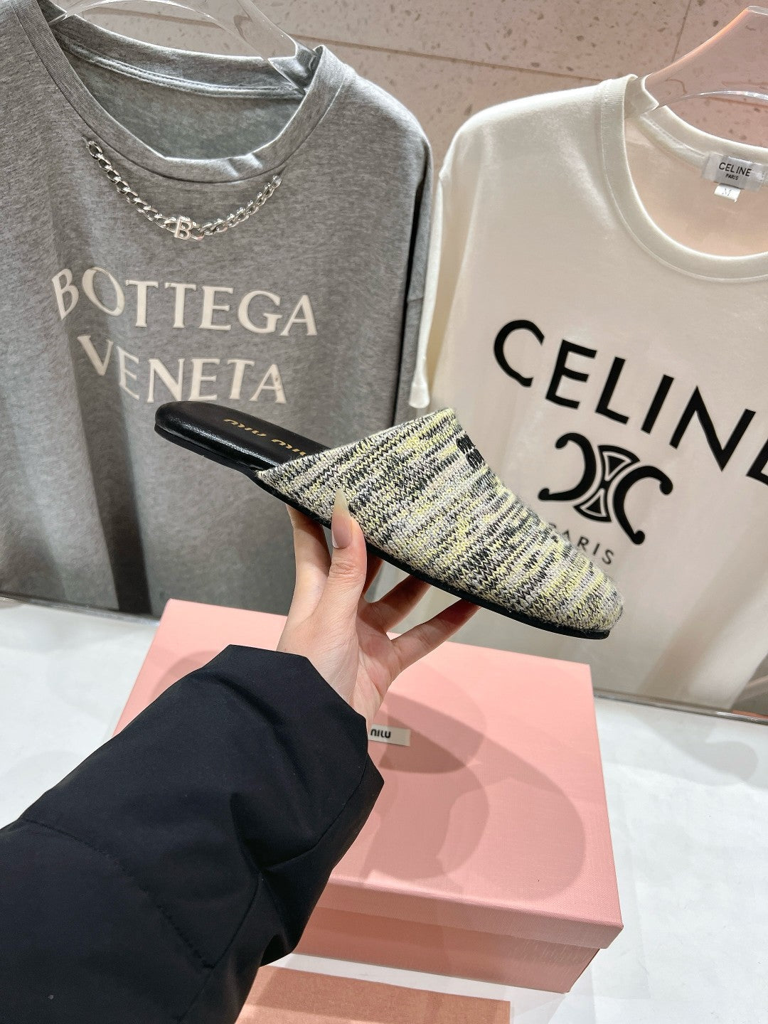 KNITTED MULES IN MULTICOLOR WOOL