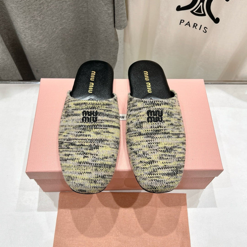 KNITTED MULES IN MULTICOLOR WOOL