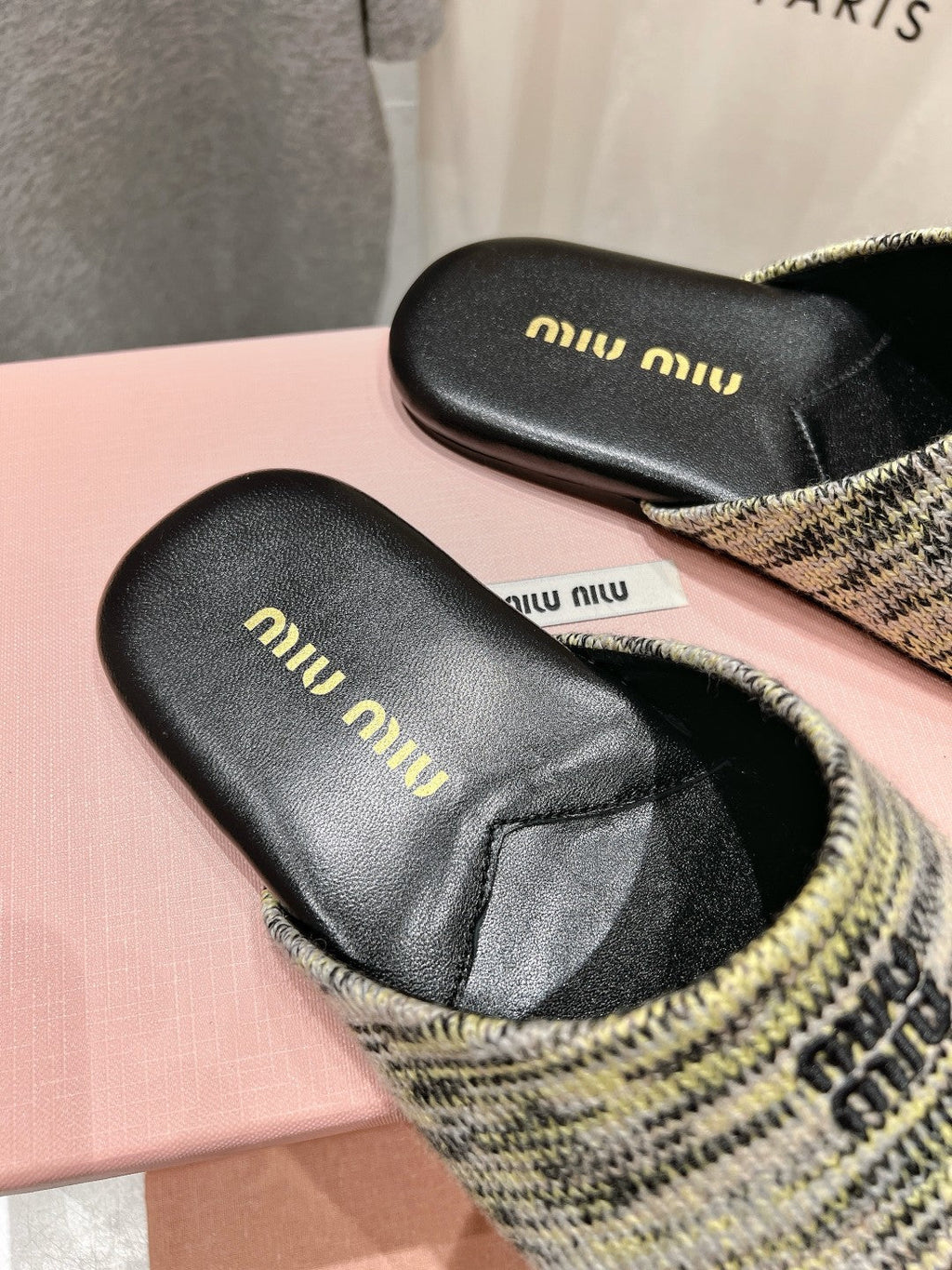 KNITTED MULES IN MULTICOLOR WOOL