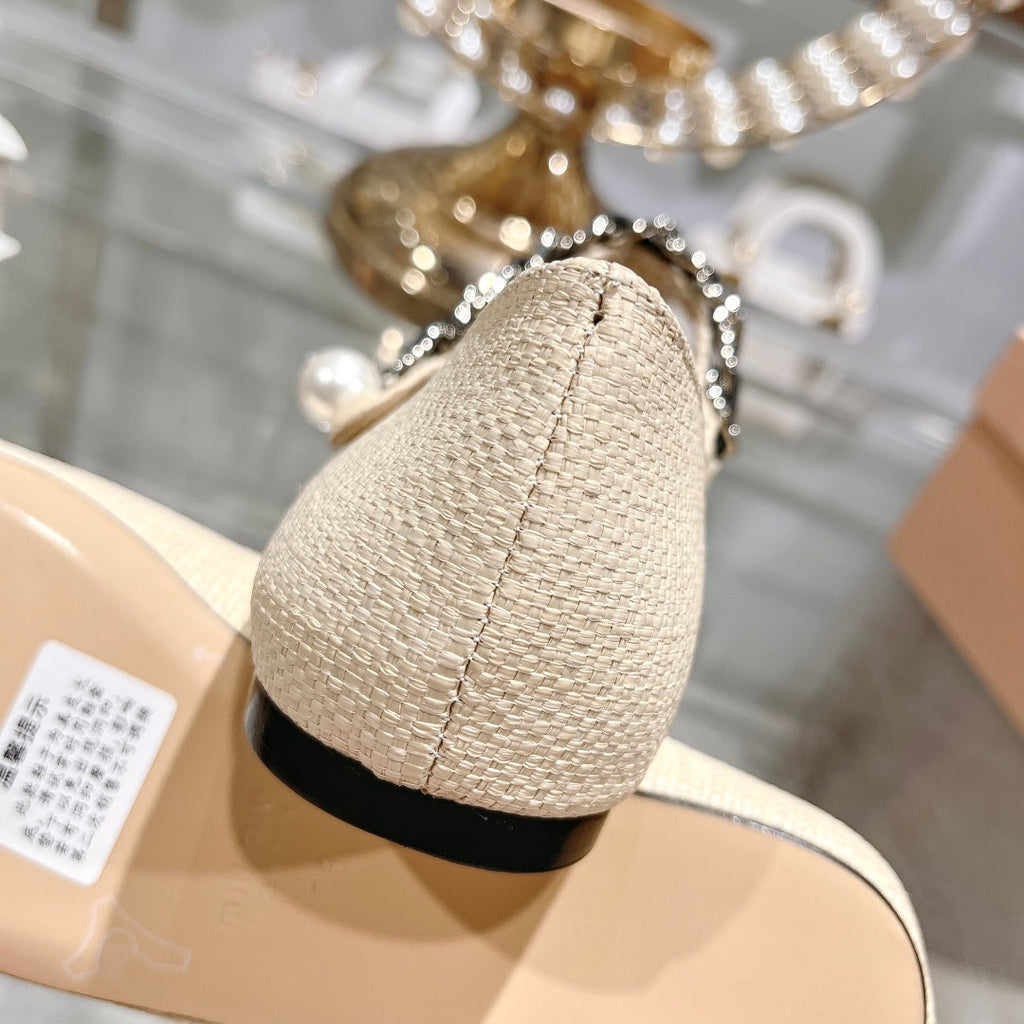 MARY JANE SANDAL CAP TOE BRIGHT CREAM SHEEPSKIN