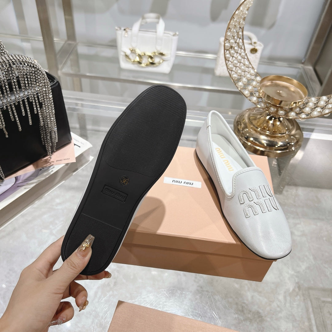 SLIP-ON SHOES WHITE COWHIDE