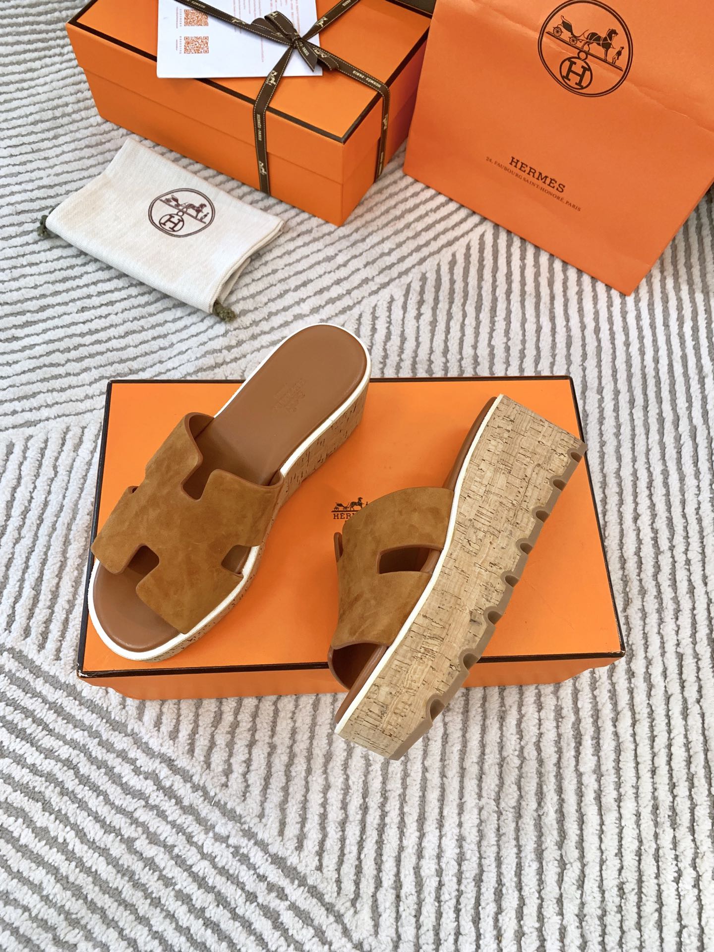 EZE 65 SANDAL BRIGHT BROWN SUEDE