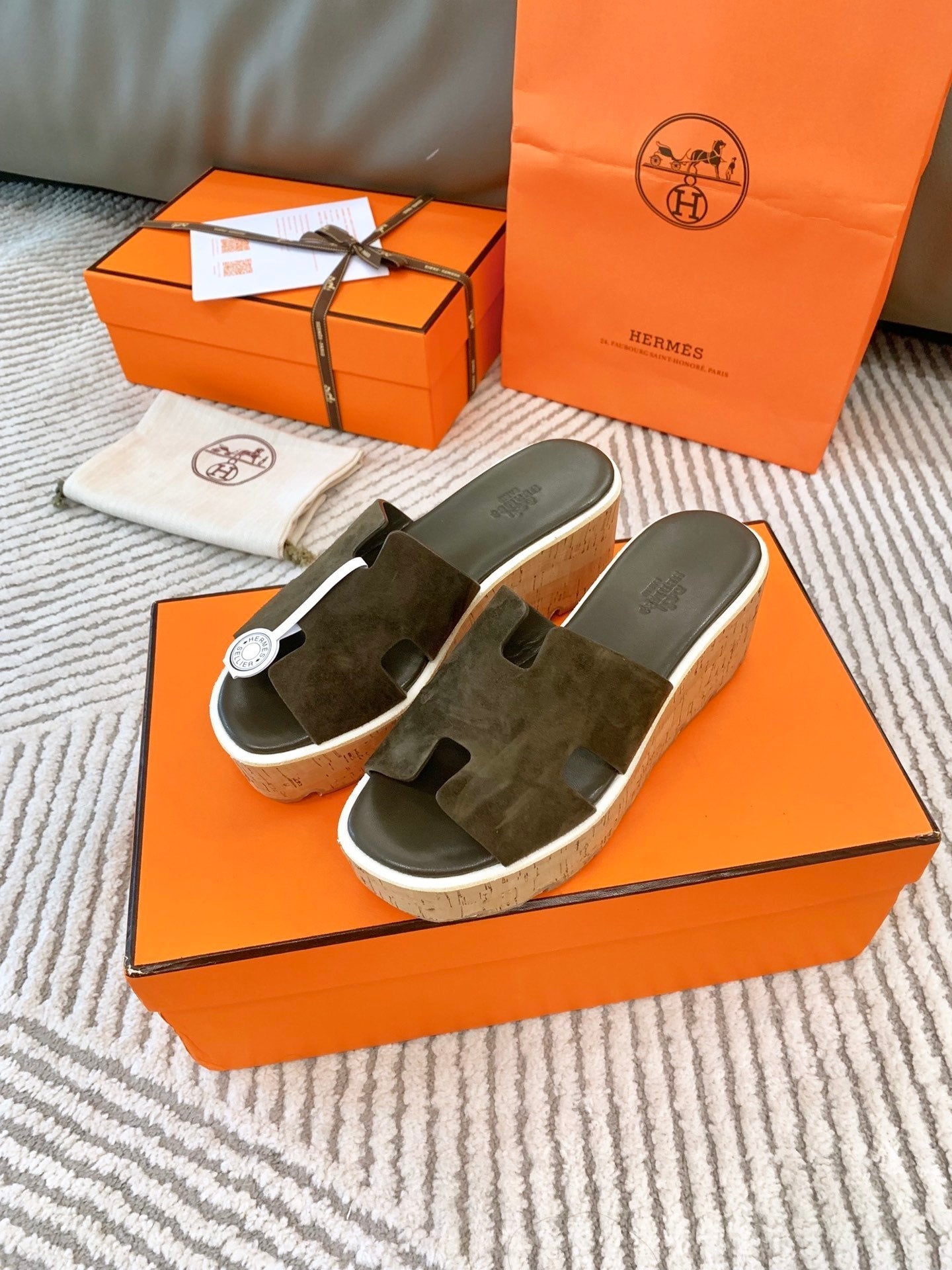 EZE 65 SANDAL ARMY SUEDE