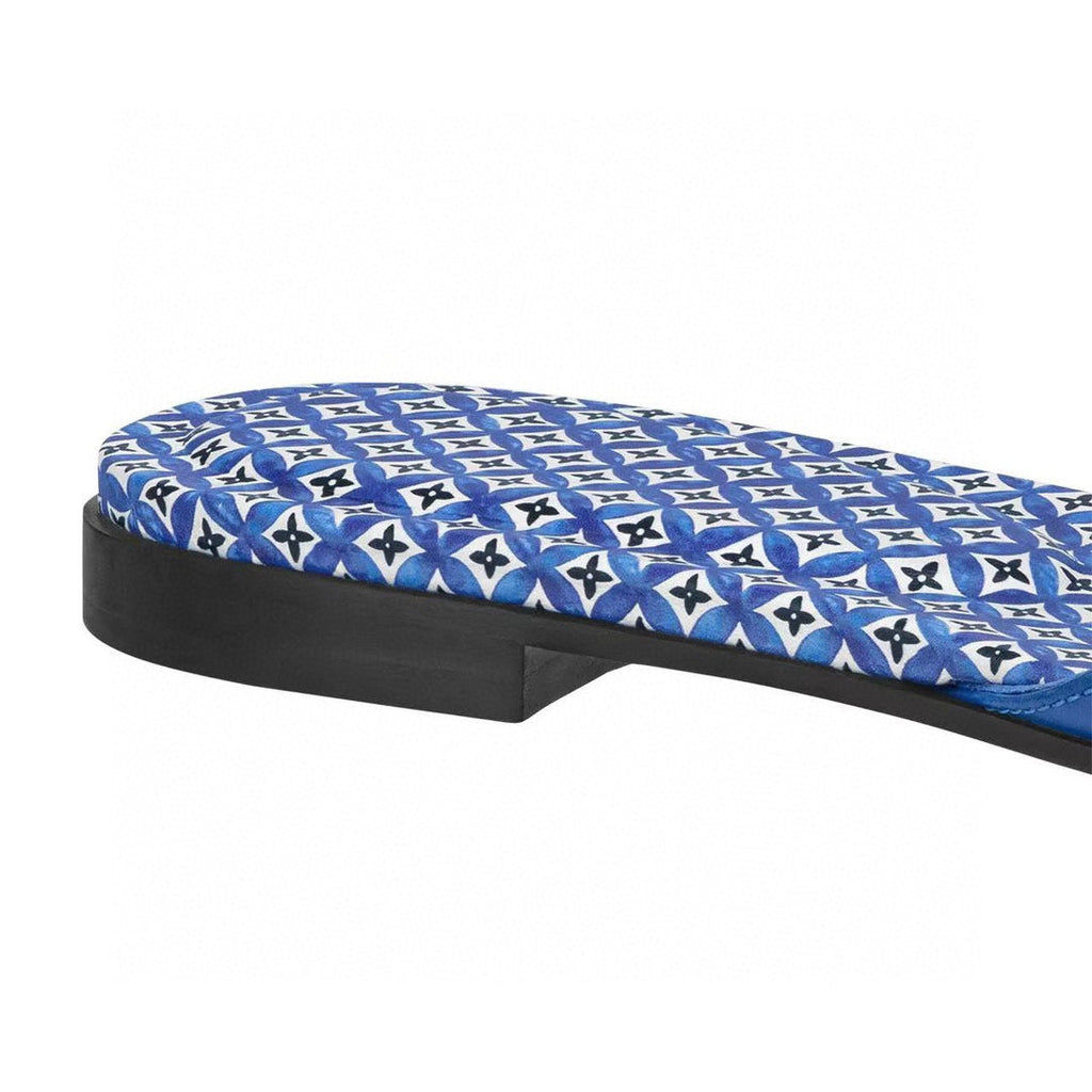 LV WOMEN ISOLA FLAT MULE IN COBALT BLUE SHEEPSKIN