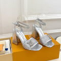 LV WOMEN HIGH SANDAL IN SILVER CALFSKIN