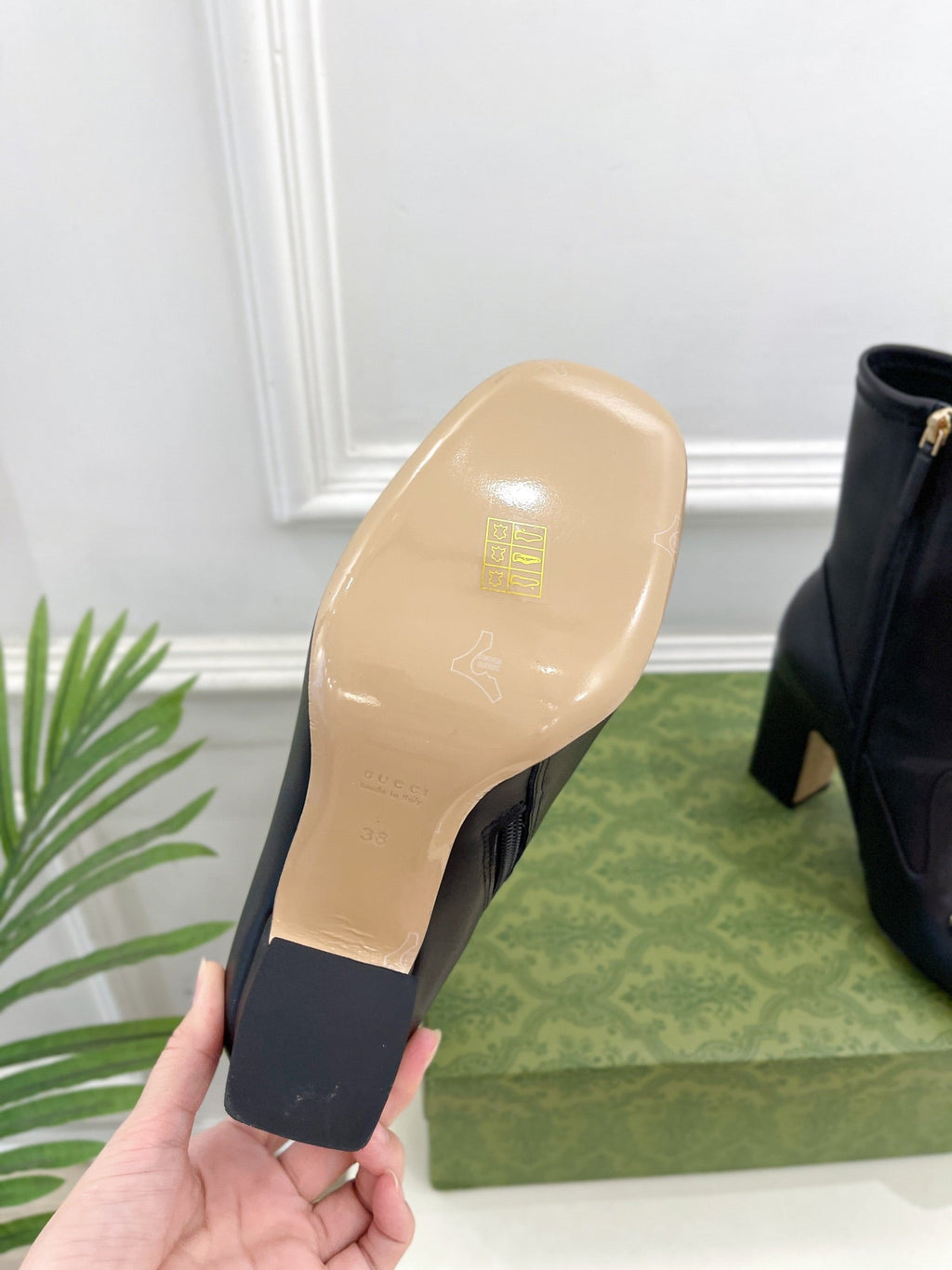 HORSEBIT ANKLE BOOTS 9.5CM IN BLACK SHEEPSKIN