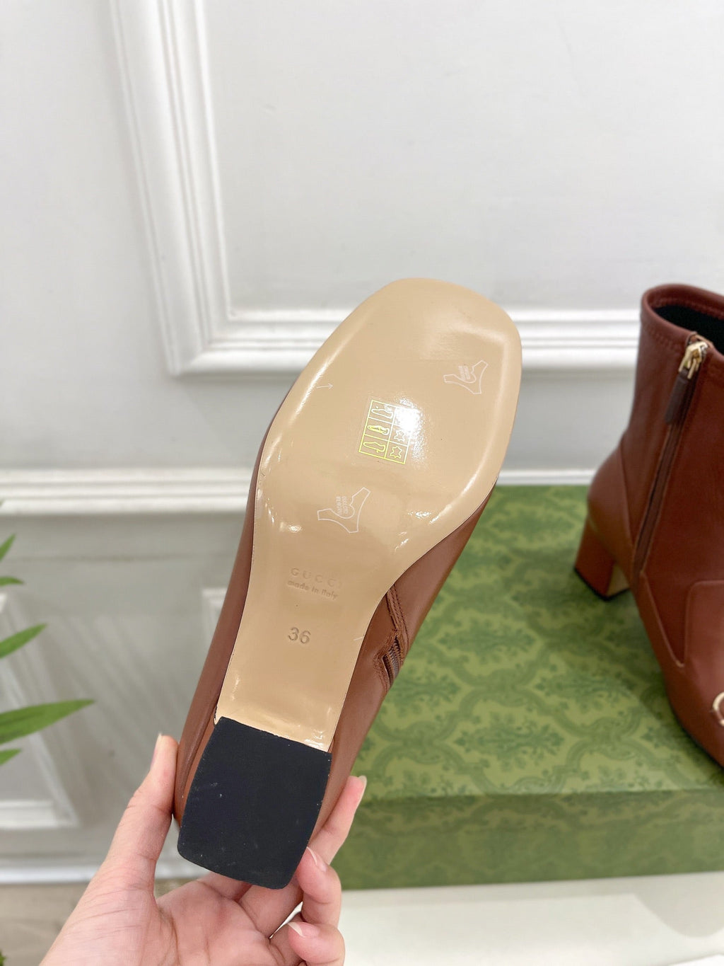 HORSEBIT ANKLE BOOTS 6.5CM IN CINNAMON BROWN SHEEPSKIN