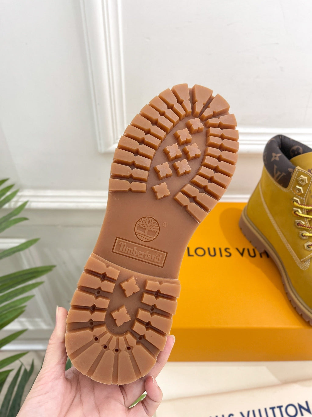 LV X TIMBERLAND MARTIN BOOT IN PEANUT BROWN SUEDE