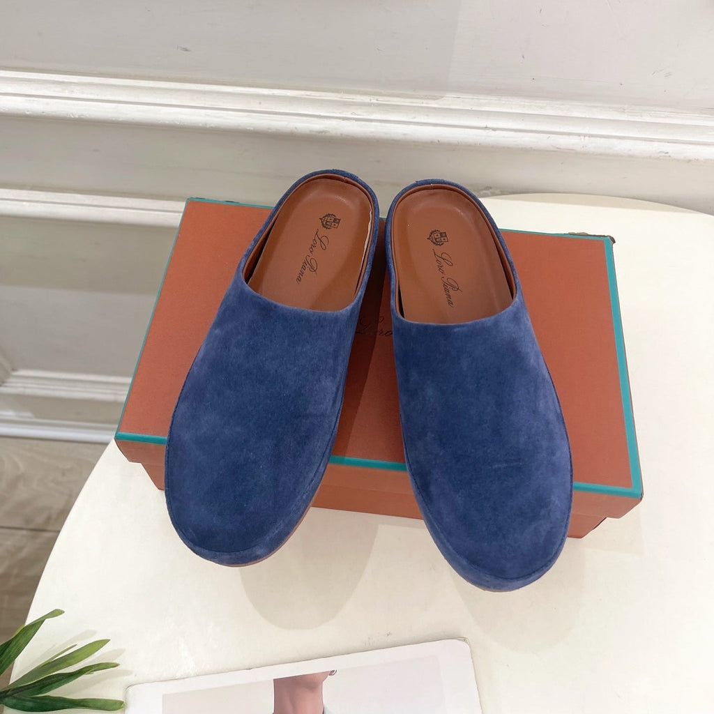 LP 25S MULES IN NAVY BLUE SUEDE