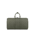 KEEPALL 50 BANDOULIERE KHAKI EMPREINTE LEATHER