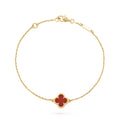 CLOVER GOLD CARNELIAN BRACELET