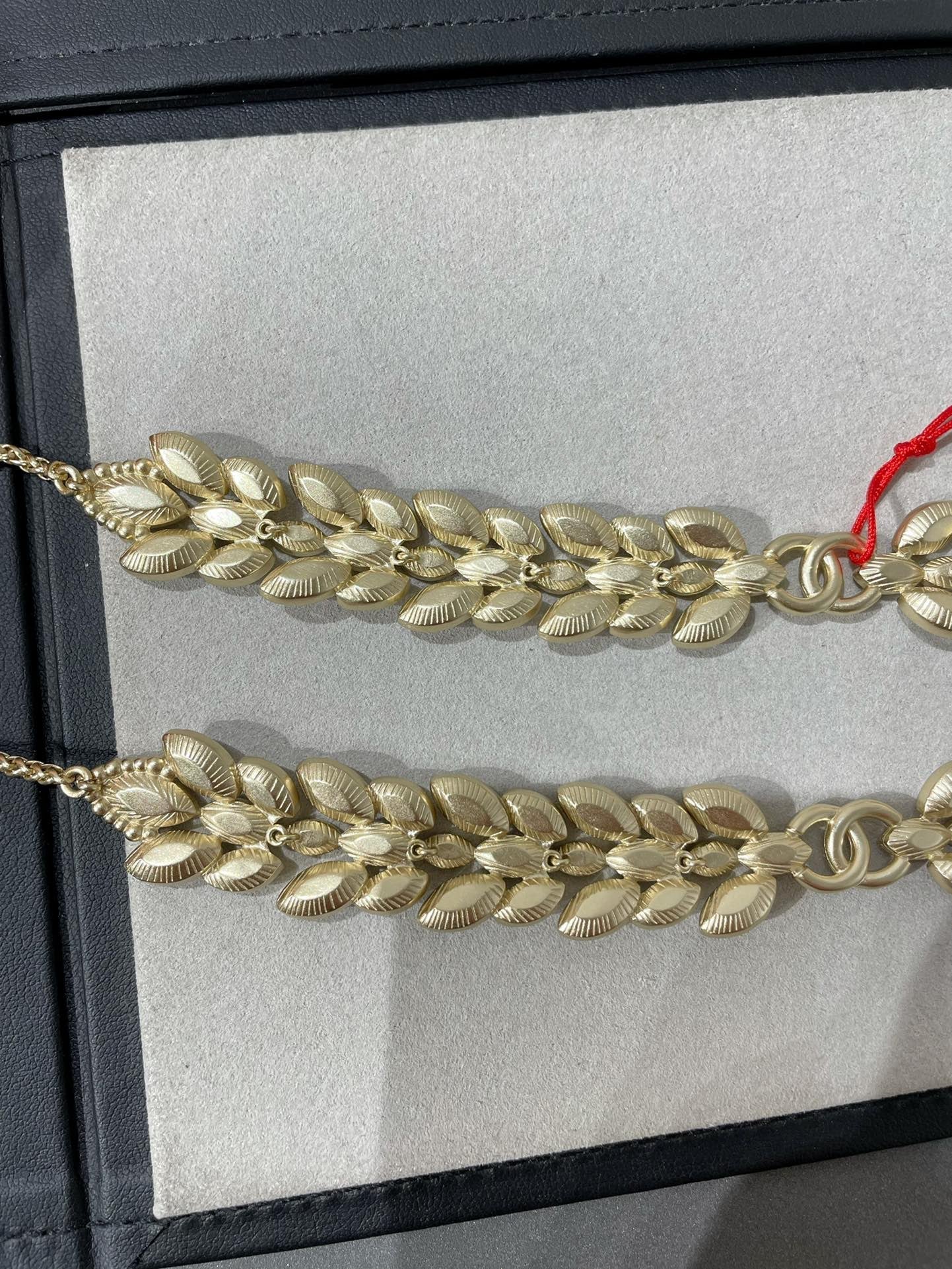 DOUBLE C SMALL FRAGRANT WHEAT EAR GOLD DIAMOND NECKLACE