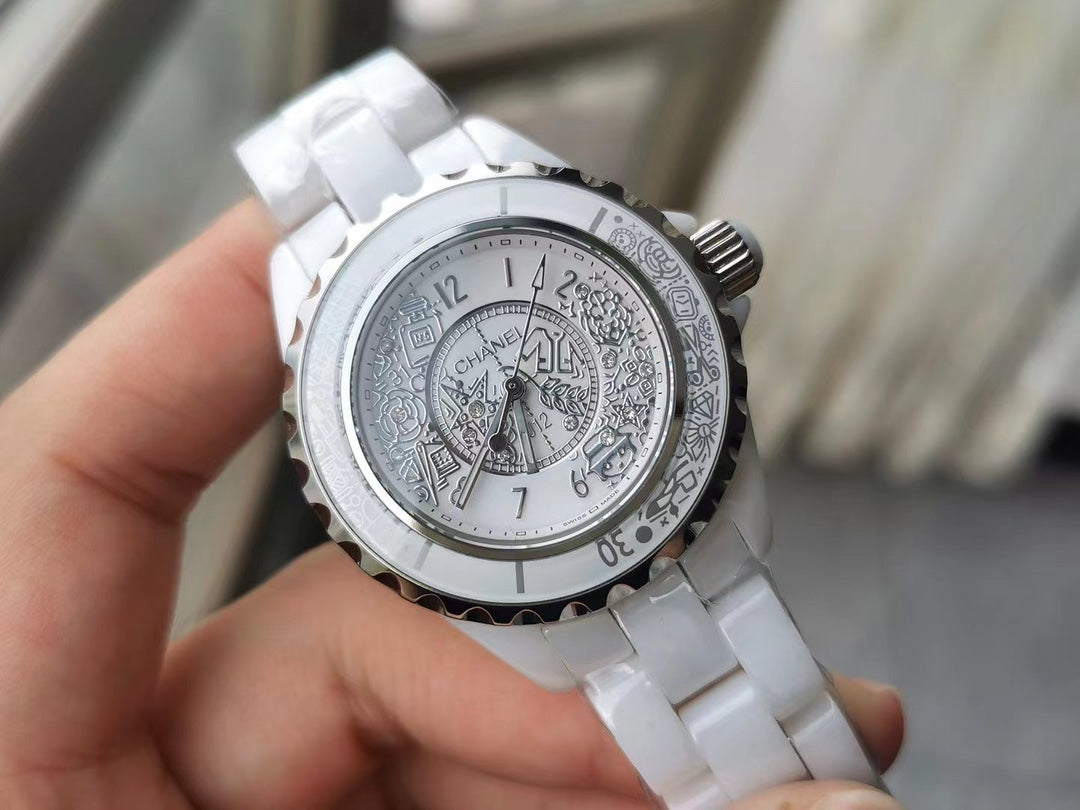J12 38mm Quartz 20Th Anniversary White Ceramic