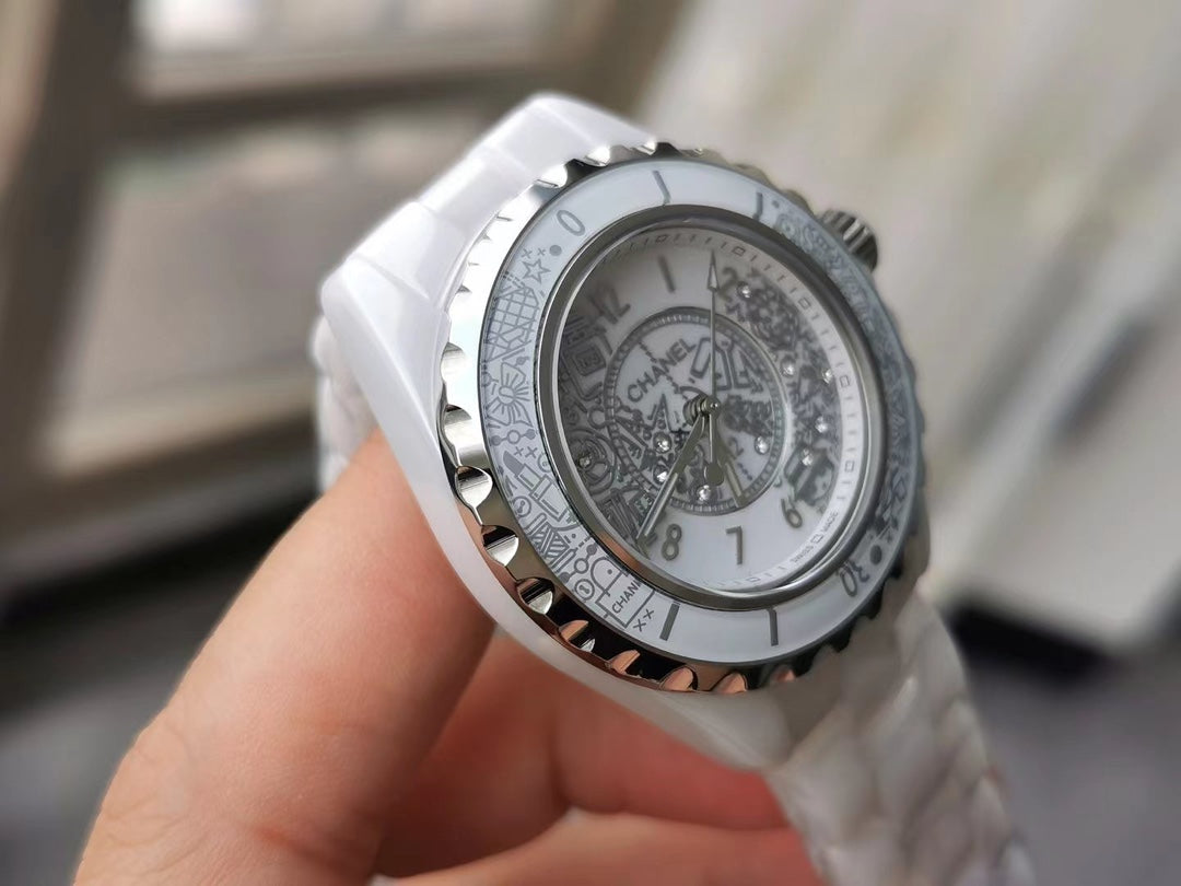 J12 38mm Quartz 20Th Anniversary White Ceramic