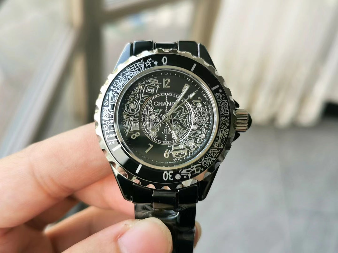 J12 Quartz 20Th Anniversary Black Ceramic