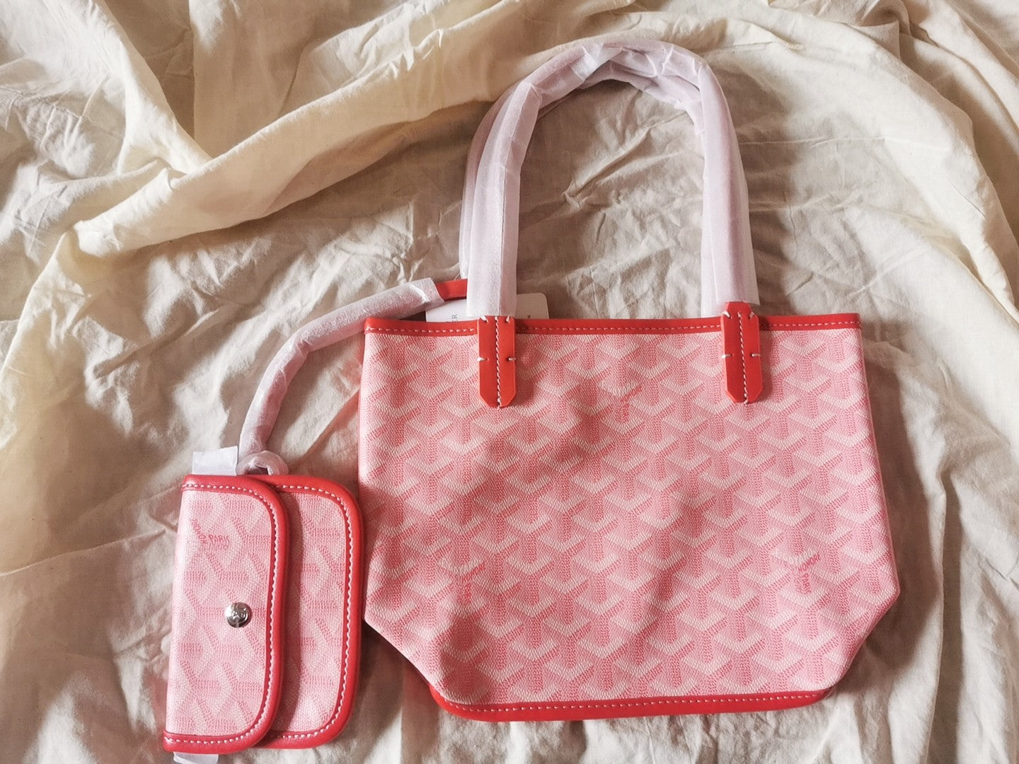 MINI HOBO BOHEME 38CM PINK CANVAS