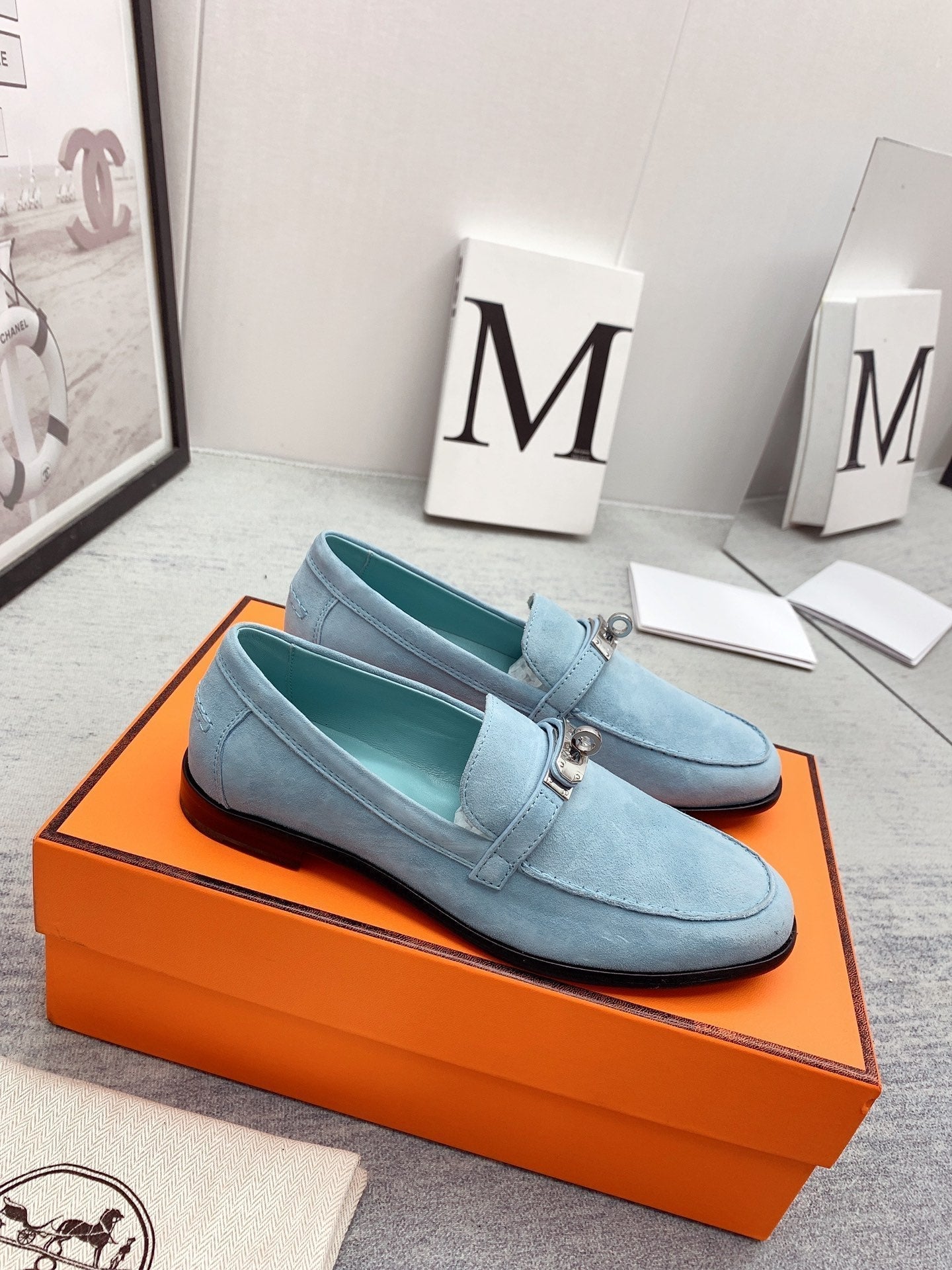 Destin Loafer Suede Light Blue