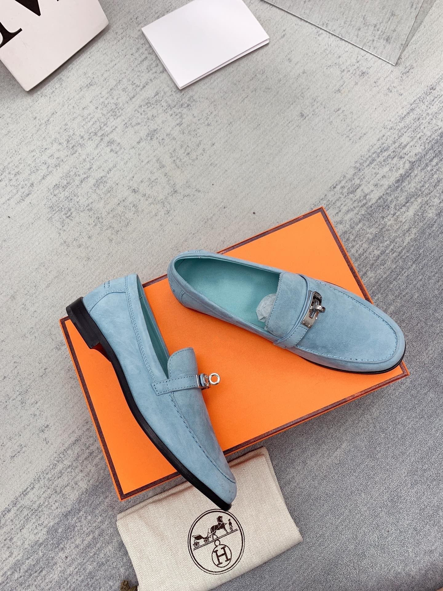 Destin Loafer Suede Light Blue
