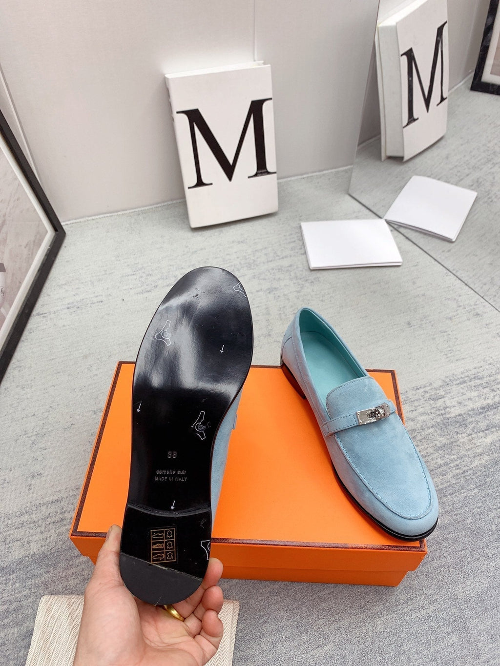 Destin Loafer Suede Light Blue