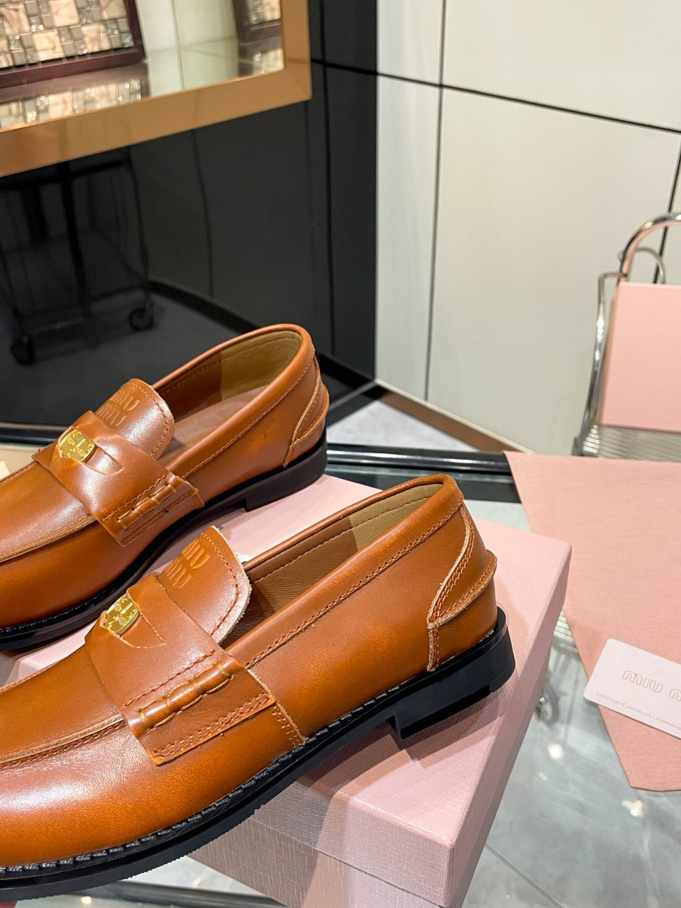 PENNY LOAFERS IN BRONZE BROWN CALFSKIN