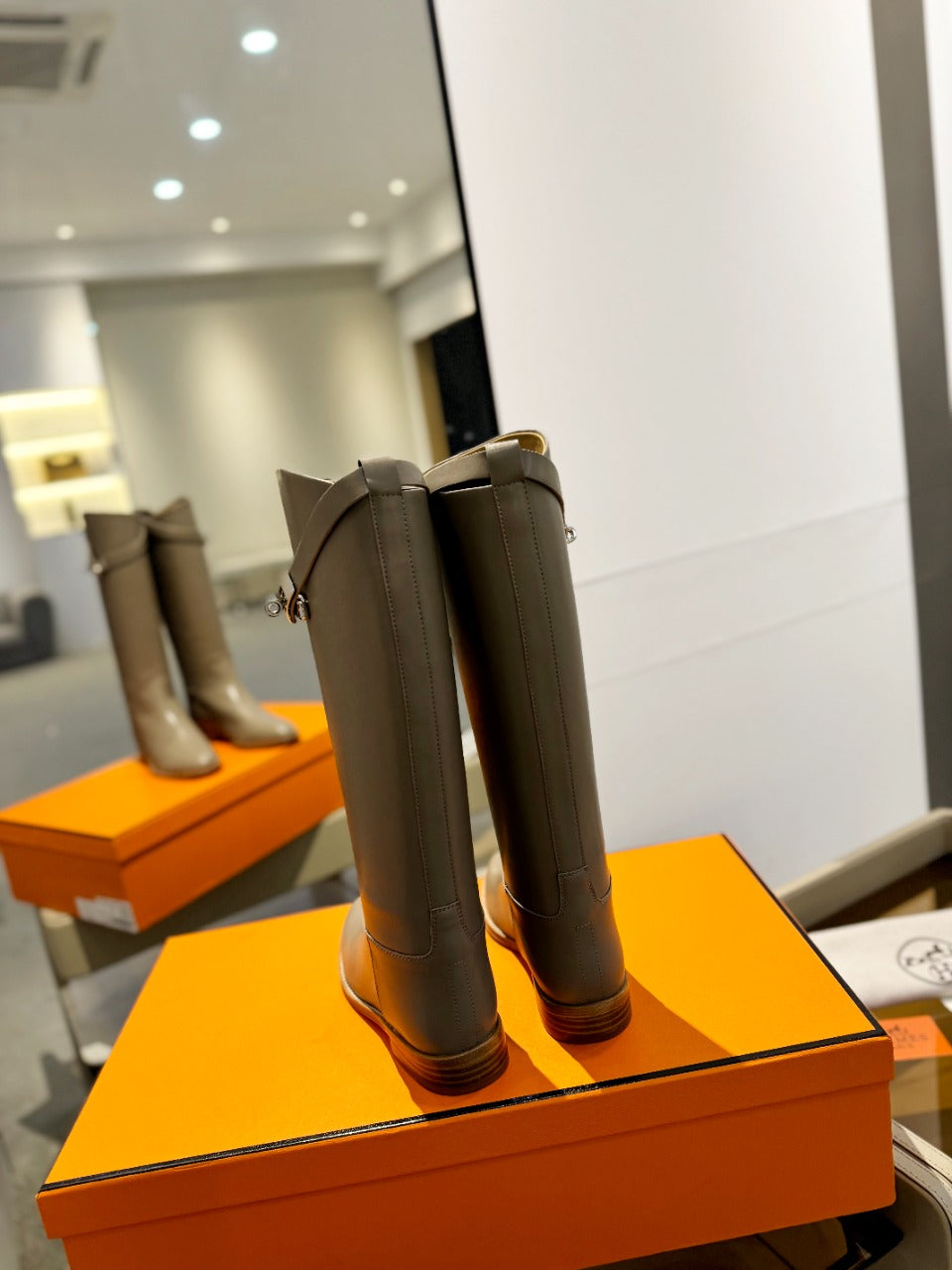 STIVALI JUMPING IN PEANUT BROWN CALFSKIN