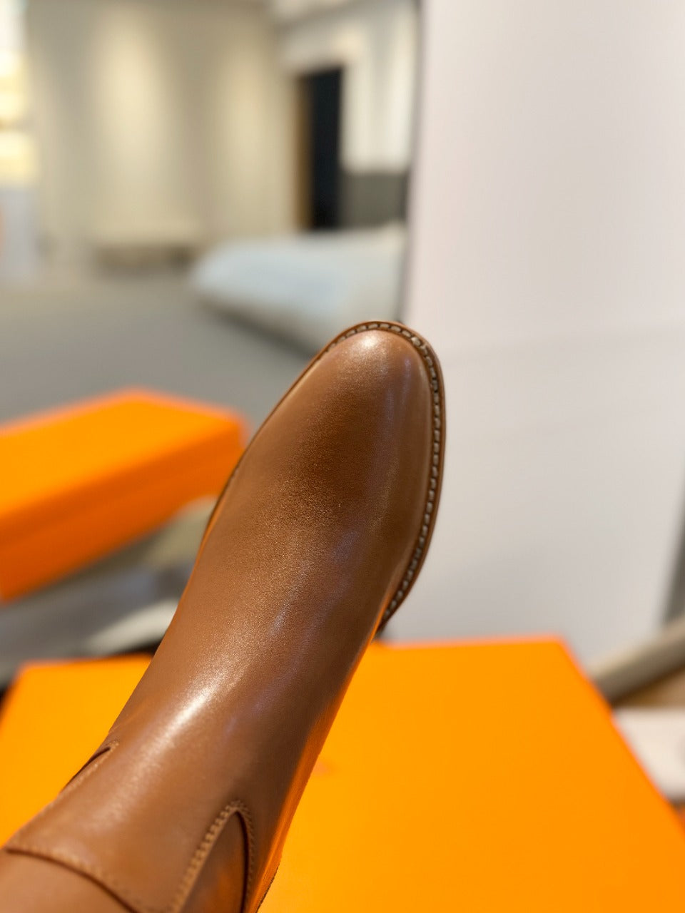 STIVALI JUMPING IN GINGERBREAD BROWN CALFSKIN