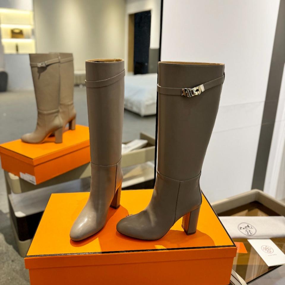 STORY BOOT 85MM IN PEANUT BROWN CALFSKIN