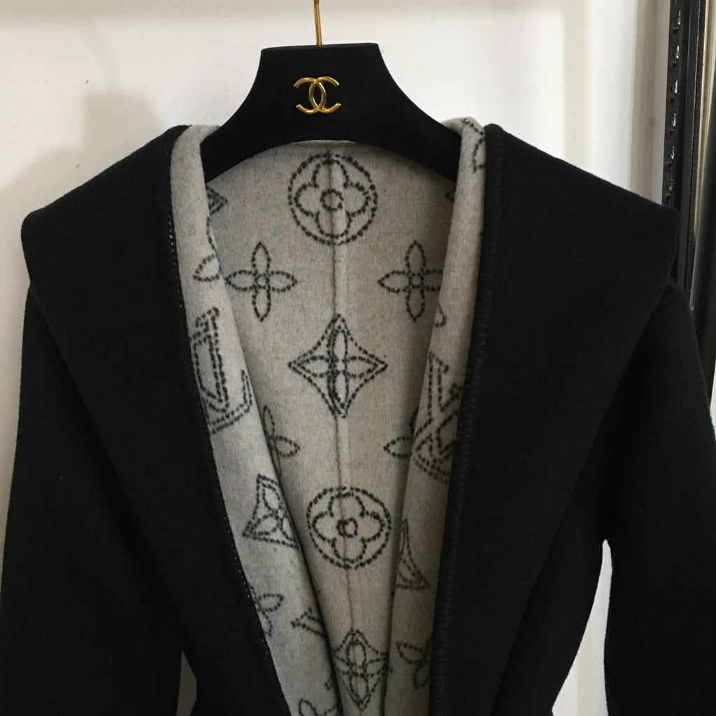 LV 25S BELTED WOOL COAT 0144